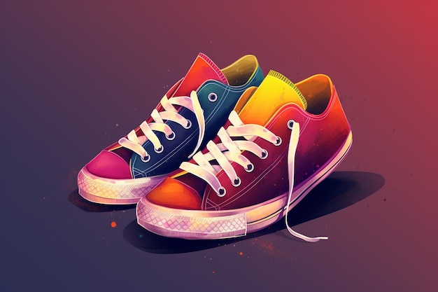 Sneakers Ilustración vectorial colorida para su diseño EPS 10