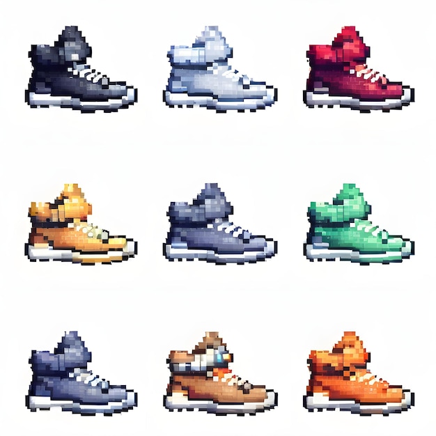 Sneakers Pixel Art Design Sneakers Kreative Schuhe