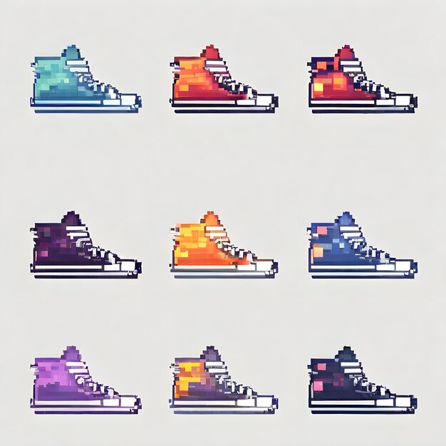 Sneakers Pixel Art Design Sneakers Sneakers criativos