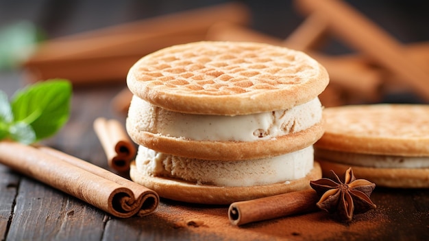 Snickerdoodle Sandwich Minis Deliciosas bolas de helado entre galletas de canela y azúcar