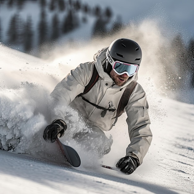 snowboard en día de invierno