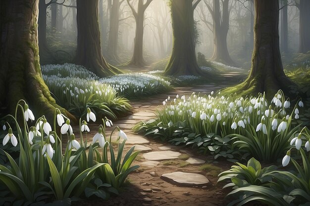 Snowdrop Varieties Botanischer Garten Ausstellung Konzeptkunst