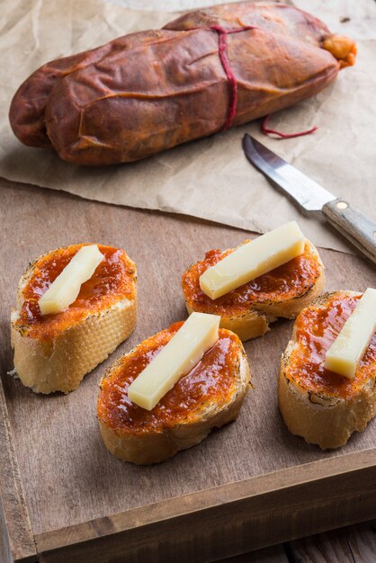 Sobrasada y parmesano