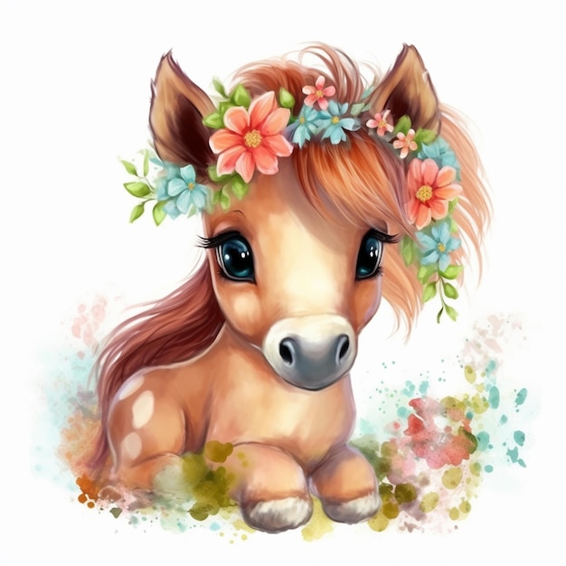 Sobre o Cute Baby Horse Sublimation Clipart