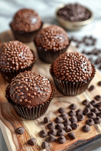 Foto sobremesa brasileira de brigadeiro