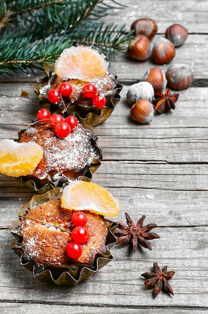 Sobremesa de cupcake de Natal