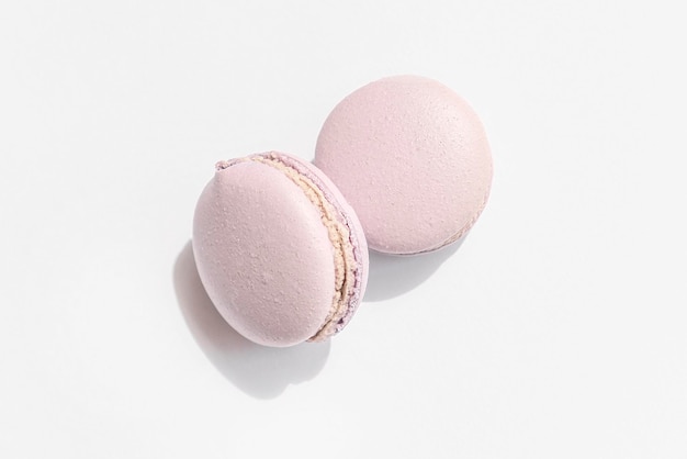 Sobremesa de macaron francês gourmet diferentes cores pastel