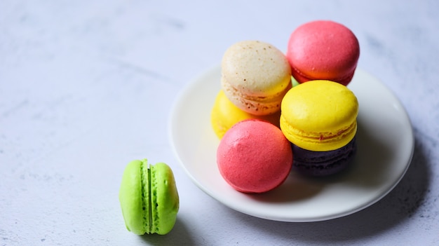 Sobremesa de Macarons, Bolinhos Franceses, Macarons Coloridos, Bolacha de Sobremesa Doce, Macarons Coloridos