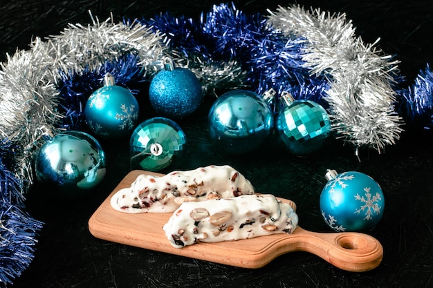 Sobremesa doce de nougat tradicional espanhola de Natal