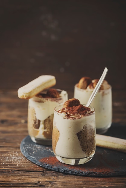 Sobremesa italiana caseira tiramisu