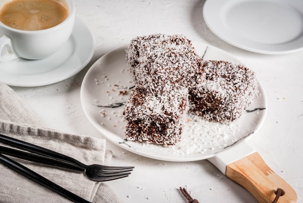 Sobremesa tradicional lamington