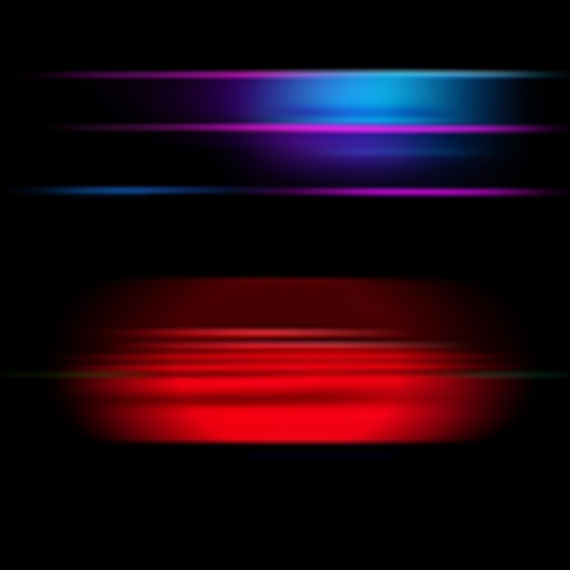 Sobreposição de efeito estético neon Brilho brilhante Design futurista Formas e linhas coloridas vibrantes