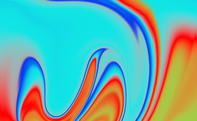 Sobreposição de formas coloridas brilhantes Design de fundo de cor líquida Composição de formas de gradiente fluidas