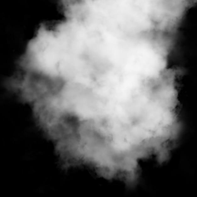 Foto sobreposição de fumaça fundo preto liso