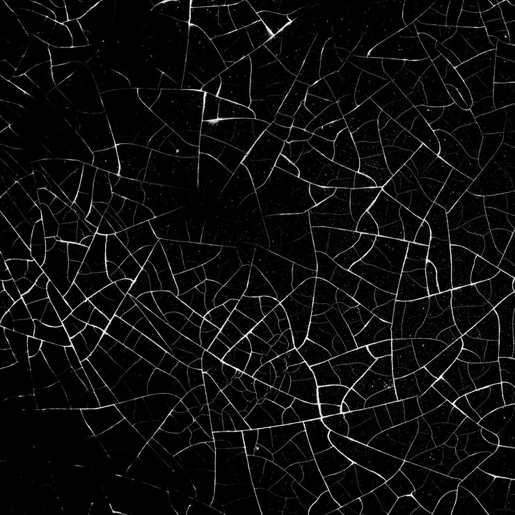 Foto sobreposição de texturas de fraturas pretas