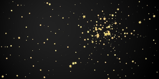 Sobreposição vetorial de estrelas mágicas Estrelas douradas espalhadas