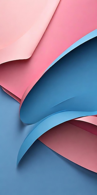 sobreposições de papel de fundo de arte azul e rosa