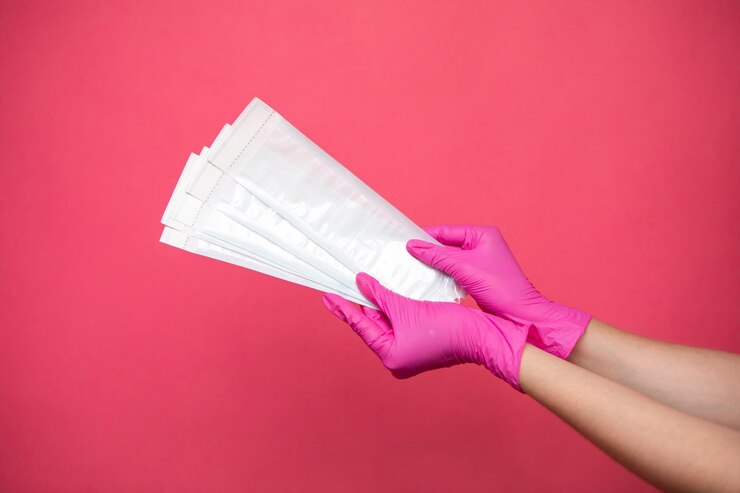 Sobres de esterilización de mano para manicura en guantes