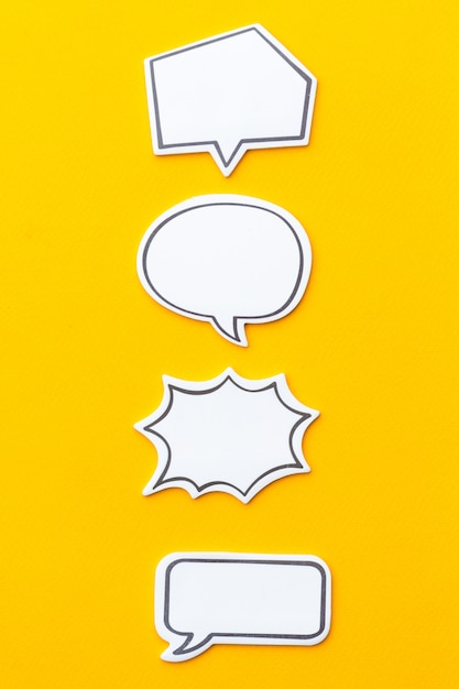 Social Media Chat-Konzept. Leere leere Chat-Blase für Text