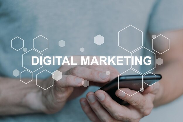 Social Media Marketing Digital Commerce Mann Telefon