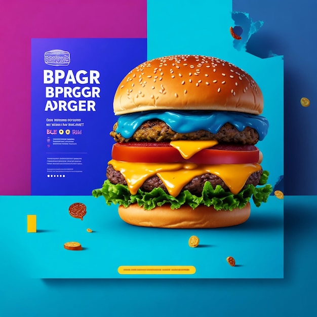 Foto social media post burger promotion