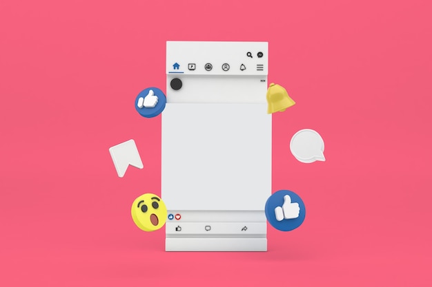 Social Media Post Vorderseite mit rosa Hintergrund