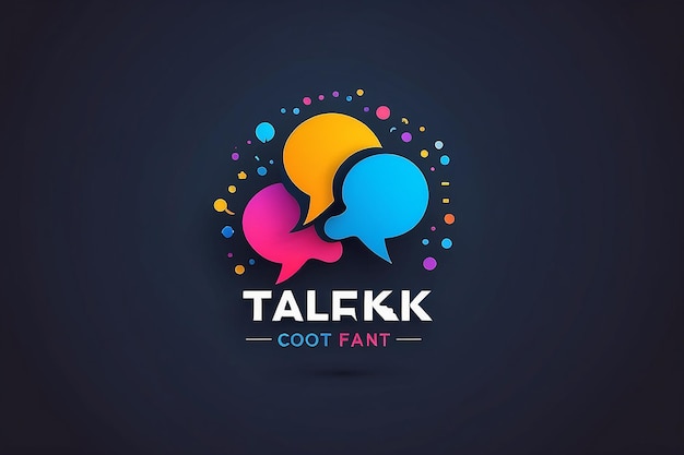 Foto social talk logo design kommunikation und online-chat logo-konzept vektor-logo-vorlage