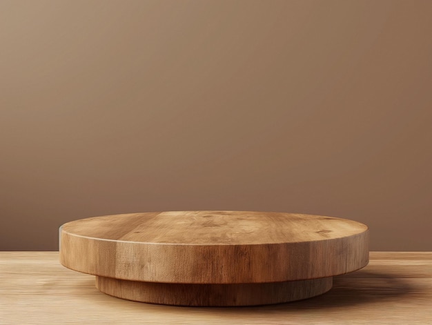 Socorro de madera con pedestal para producto de marca