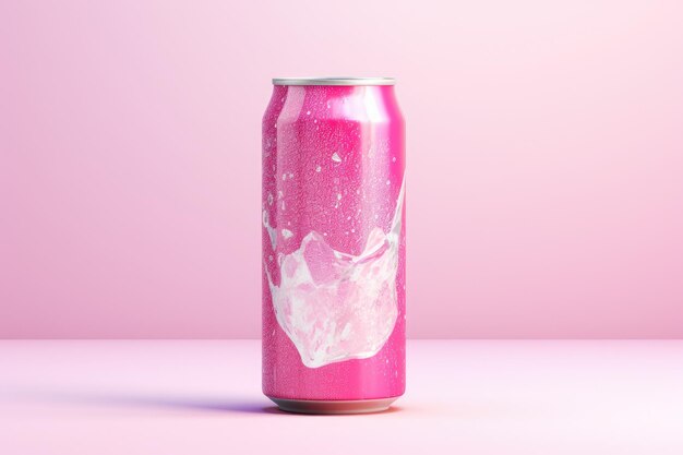 Soda Can With Ice Mockup ai gerado