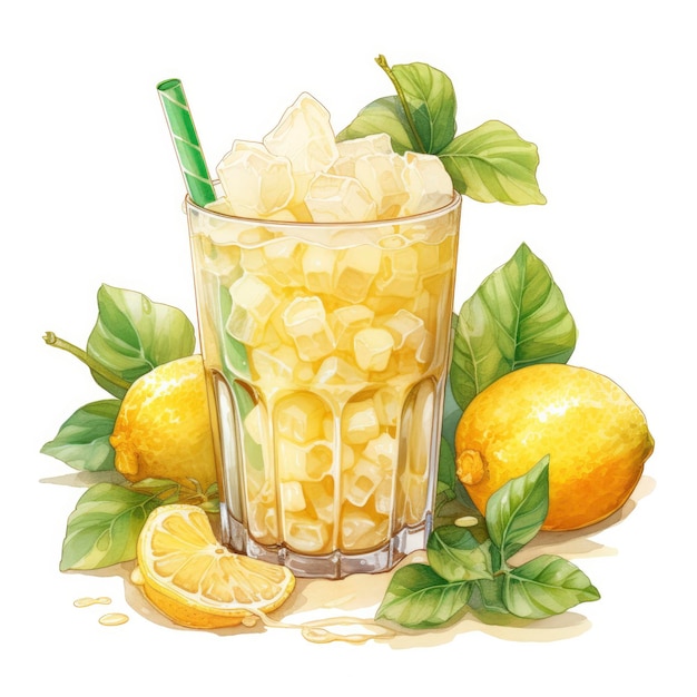 Soda de crema de fruta jack acuarela Soda japonesa