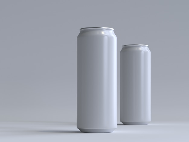 Soda de render 3D puede sin etiqueta