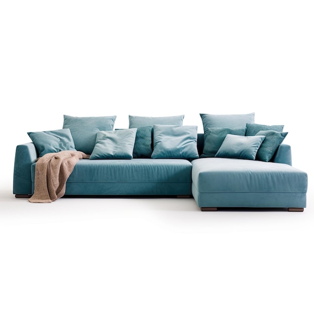Sofa 3D-Modell isoliert auf weißem Hintergrund