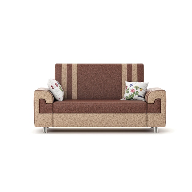 sofá aislado fondo blanco sofá render 3d foto premium
