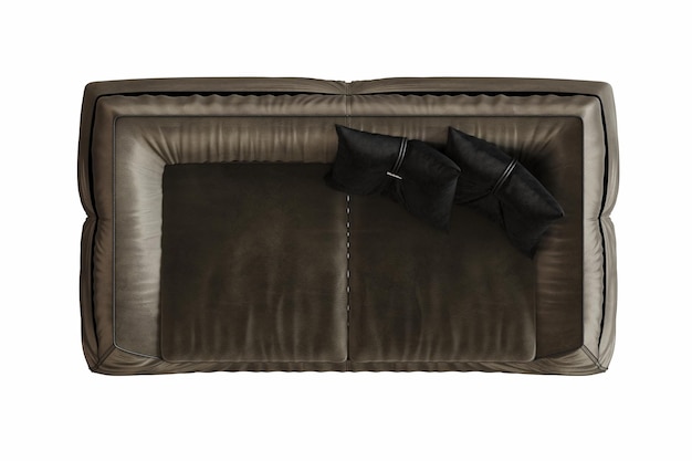 sofá aislado sobre fondo blanco muebles interiores ilustración 3D cg render