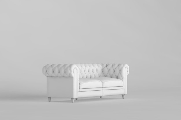 sofá blanco modelo 3d