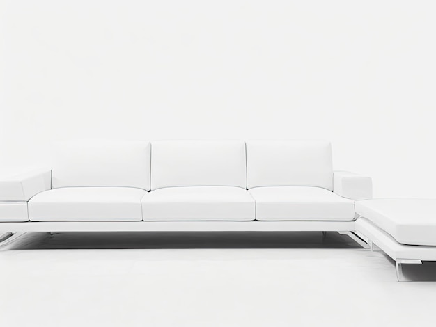 Sofa cinza de carvão com fundo branco Inteligência Artificial Gerativa