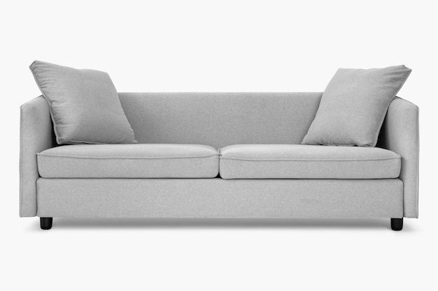 Sofa cinza em design moderno
