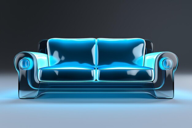Un sofá cómodo con gafas 3D