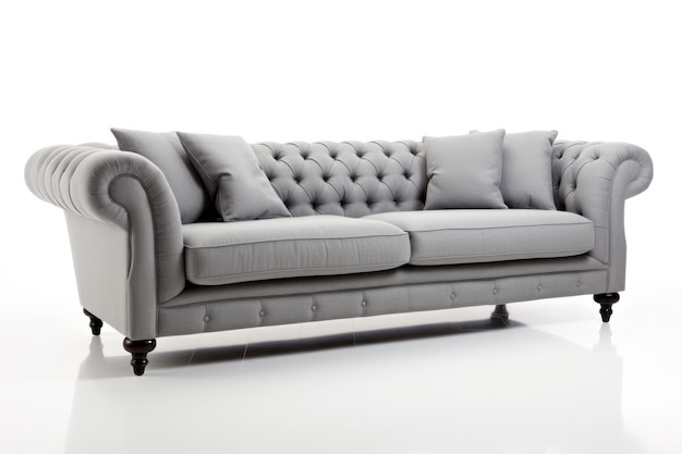 Sofa confortável isolado em fundo branco