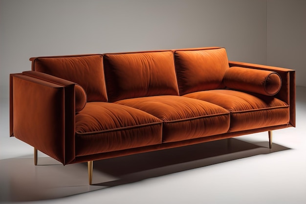 Un sofá creativo, colorido y elegante en el interior generado por la IA