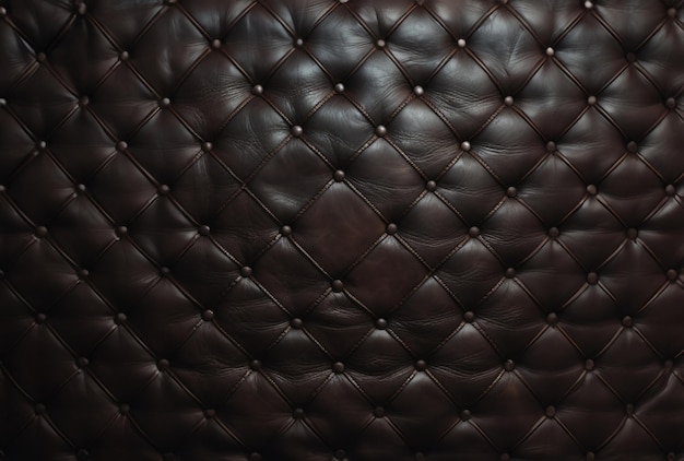 Sofa de couro com um padrão de diamantes