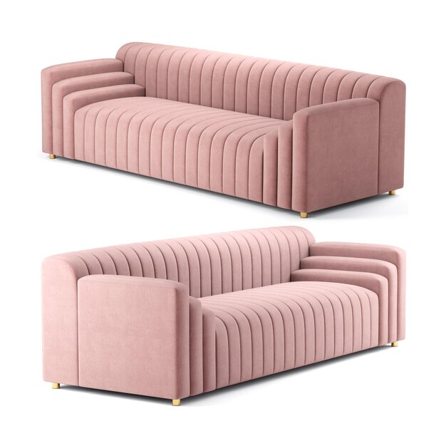 sofá con diseño de muebles de ángulo diferente