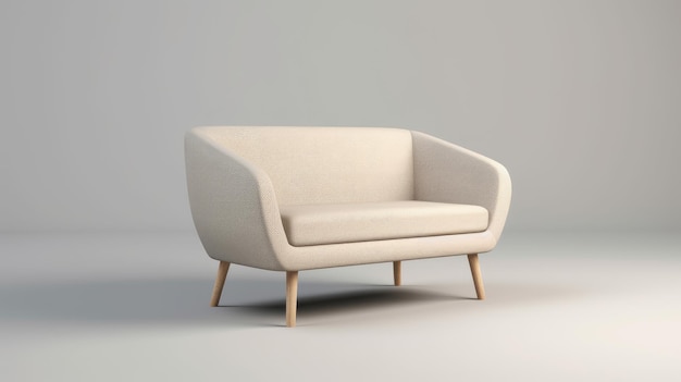 Sofa, Diwan, Couch, moderne skandinavische Innenmöbel, Minimalismus, Holz, Licht, Studiofoto