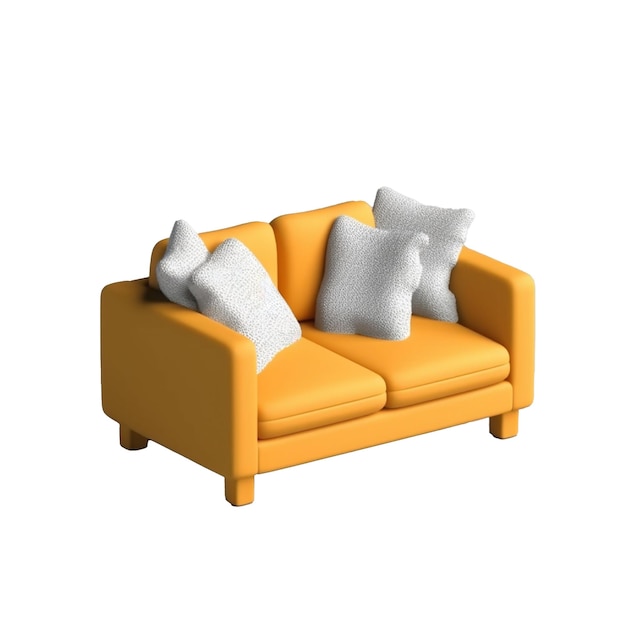 Foto sofá e poltrona isolados no fundo com generative ai