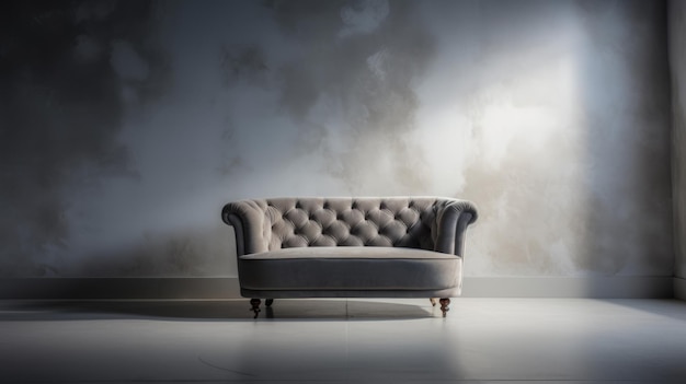 Sofa gris en el estilo victoriano de Glasgow
