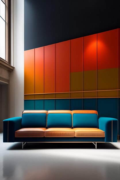 Sofa im Wohnzimmer Innenarchitektur Zoom-Hintergrund