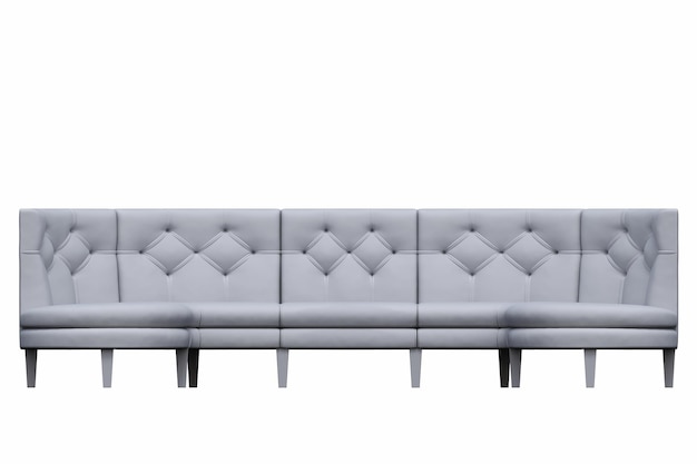 sofá isolado no fundo branco, móveis de interior, ilustração 3D, cg render