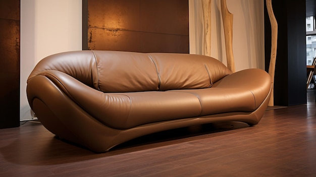 Sofá moderno de cuero sintético