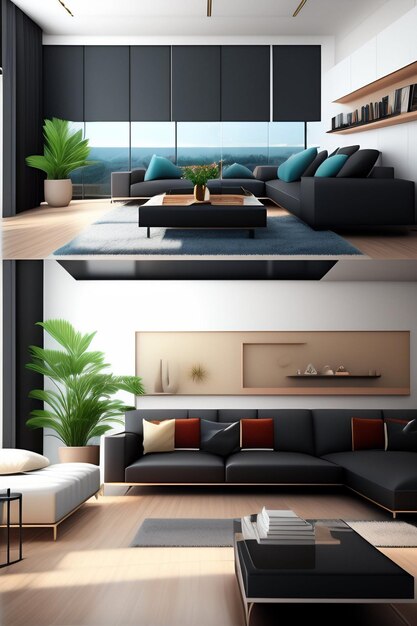 Sofa na sala de estar design de interiores zoom fundo