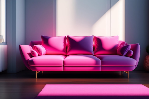 Sofa na sala de estar design de interiores zoom fundo